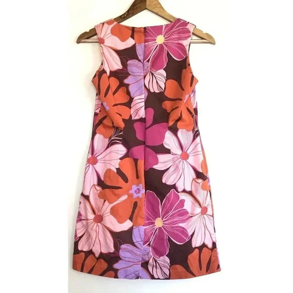 Vintage Floral Sheath Dress a la Lilly Pulitzer Sleeveless Festive Retro - Picture 13 of 13